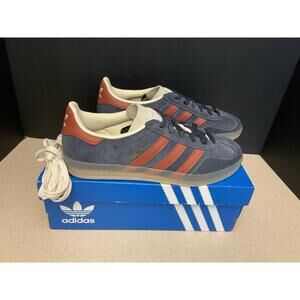 New! Mens Adidas Gazelle Indoor Legend Ink Preloved Ruby Athletic Shoes. Size 8.